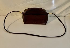 Borsa a tracolla vintage Liz Claiborne piccola borsa a tracolla pelle marrone 4 tasche - Foto 1 di 12
