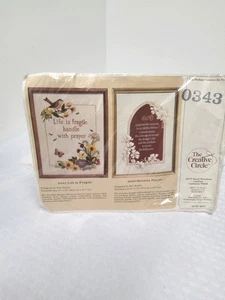 Vintage The Creative Circle Embroidery Kit 0343 Life Is Fragile New/Sealed - Picture 1 of 4