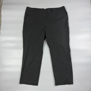 Pantalones LOFT Julie Mujer 18 Gris Lunares Elastizados Cintura Calce Relajado Recto - Imagen 1 de 9