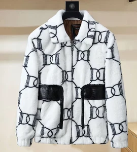 Men's Winter Luxury Fur Jacket with Lapel Collar & Full-Zip sizes 2XL - 5XL - Picture 1 of 6