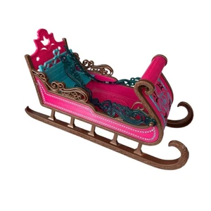Trineo real de Disney Frozen, de Mattel, fucsia y turquesa. Usado con - Imagen 1 de 10