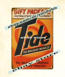1950s TIDE Laundry Detergent tin sign - Picture 1 of 4