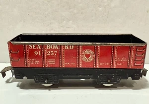 Marx 91257 Seaboard Gondola 6" Tinplate 4-wheel 0/027 Gauge - VG - Picture 1 of 7
