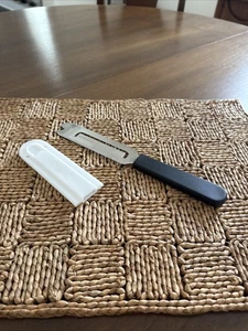 Pampered Chef Cheese Knife #1125 Slicer Spreader Stainless with Protective Cover - Picture 1 of 11