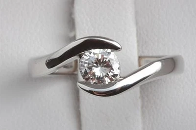 Solitär Brillant Diamant 0,48ct G Vvsi Ring 950 Platin Gr. 51 DPL Gutachten . - Bild 1 von 4