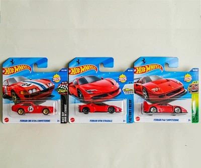 Hot Wheels - Ferrari 365 GTB4 Comp.+SF90 Stradale+F40 Comp. - Lotto/Bundle - Immagine 1 di 4