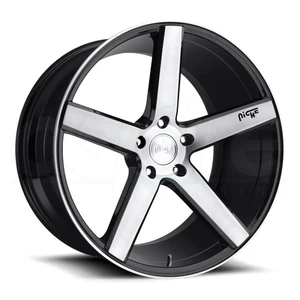 18x8 Black Machined Wheels Niche M124 Milan 5x114.3 40 (Set of 4) 72.56 - Picture 1 of 3
