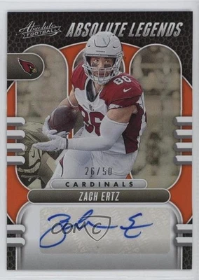 2023 Panini Absolute Legends Signatures Orange /50 Zach Ertz #AL-ZE Auto - Image 1 of 2
