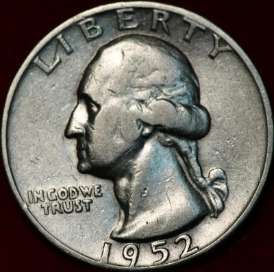 1952 Philadelphia Mint Silver Washington Quarter - Image 1 of 2