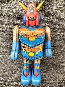 Popy Chodenji Robo Combattler V Tin Wind-up Walking Robot Figure Vintage Japan - Picture 1 of 6