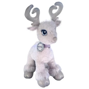 GLISTEN Build-a-Bear Plush Sparkly White Reindeer Silver Antlers w Battery Pack - Picture 1 of 9