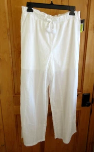 ART CLASS NWT GIRLS WHITE COTTON STRETCH WAIST PANTS XL(14/16) RELAXED FIT LINED - Picture 1 of 6