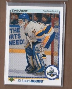 CURTIS JOSEPH 1990/91 UD Upper Deck **FRENCH** #175 ROOKIE MAPLE LEAFS BLUES HOF - Picture 1 of 1