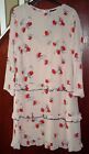 River Island, tiered frill dress, pale pink and floral size 8 BNWT