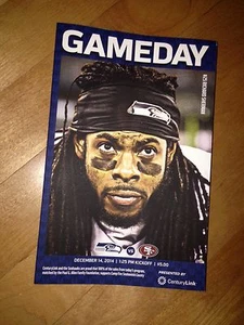 Seattle Seahawks 49ers Tickets Holder Only GAME DAY PROGRAM Sherman 12/14/14 - Picture 1 of 1