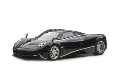 PAGANI HUAYRA BLACK WITH SILVER STRIPES 1:43 by AUTOART 58209 NEW FREE SHIPPING - Image 1 of 4