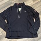 Tommy Bahama Atlanta Falcons Women's Sweatshirt Black Half Zip Pima Cotton XL