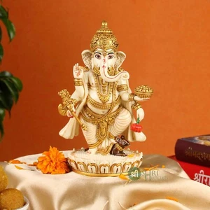 Lord Ganesha # Standing Ganesha Statue # Hindu Elephant God # Good Luck God - Picture 1 of 7