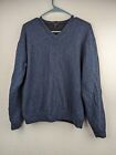 Burberry Golf Vintage Wool Sweater Blue Mens Size Large