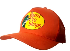 Bass Pro Fishing/Hunting Cap/Hat Men's Snapback Orange Truckers Mesh Back OSFM - Picture 1 of 11