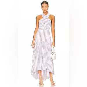 Neu mit Etikett Veronica Beard $ 598 Radley Kleid vorne gekreuzt cremefarben Multi Größe 4 - Bild 1 von 9