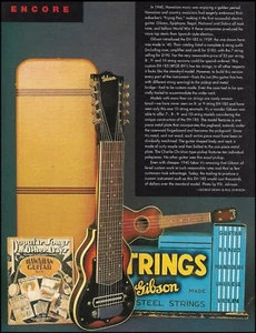 Guitarra de regazo Gibson EH-185 1940 vintage de 10 cuerdas 1996 artículo de historia pin-up - Imagen 1 de 3