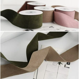 4.5M Retro Velvet Ribbon Trim Double-sided Velour Webbing for Floral Craft Multi - Picture 1 of 14