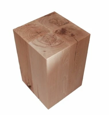 01 Sitzblock Massiv Holz Block Sitzhocker Buche Sitzwürfel 45x30x30 cm - Bild 1 von 4