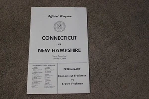 1964 (Jan. 11) UConn v New Hampshire 4-page college basketball program - Picture 1 of 3