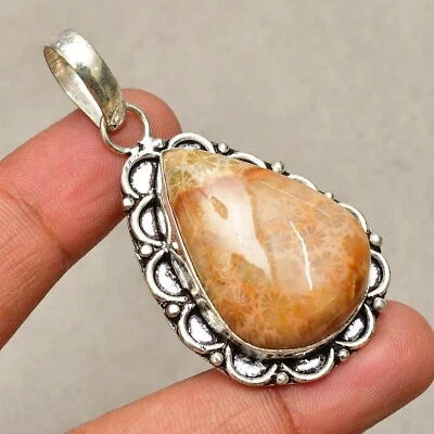 Ciondolo gioiello fatto a mano in argento sterling 925 con pietra preziosa co... - Immagine 1 di 4