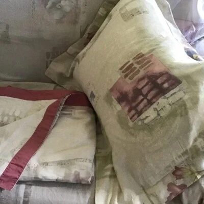 Vintage Spring Flat Sheet and Pillow Sham King Size Excellent - Image 1 of 4