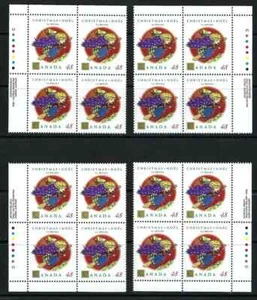 Canada - Scott 1453 - Matched Set of Plate Blocks - Christmas - 1992 - Picture 1 of 1