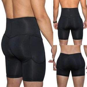 Men's High Waist Boxer Shorts Belly Control Body Shaper Compression Girdle Pants - Picture 1 of 55