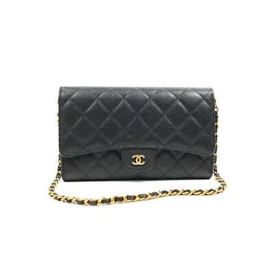 Chanel Wallet on Chain Black Caviar with Gold hardware and Detachable strap - Image 1 of 4