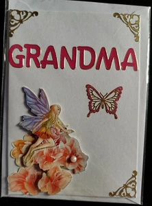 Handmade Grandma Butterfly Greeting Card - Picture 1 of 1