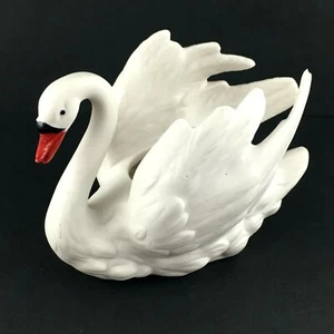 Goebel White Swan Easter Bisque Planter W Germany, Mark ZV103, IV Hand Painted - Picture 1 of 6