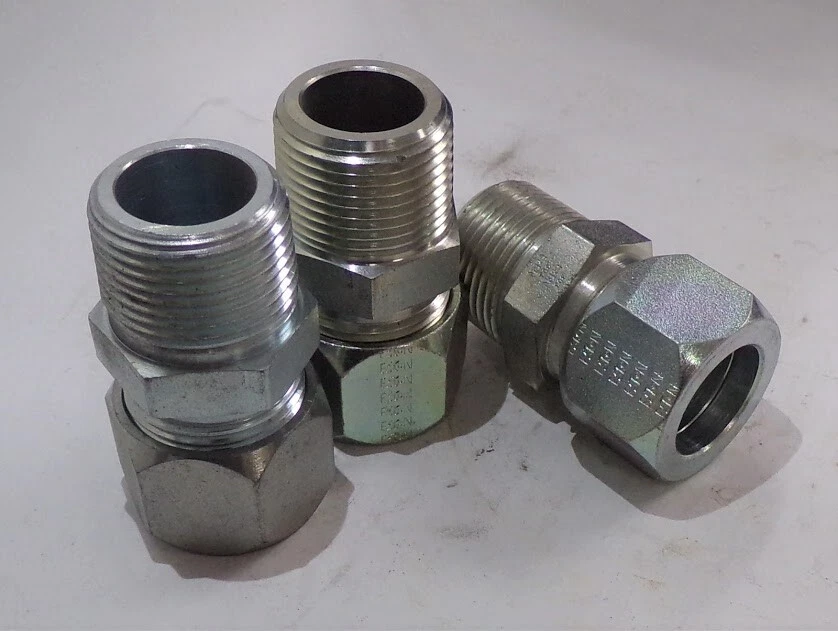 ASSORTED LOT 1" NPT TO COMPRESSION UNION FITTING (LOT OF 3) 47205-16-16 - Image 1 of 4