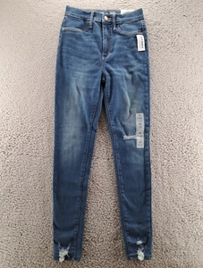 Old Navy Ballerina Jeggings Girls 14 Blue 360 Stretch Extra High Rise NEW NWT - Picture 1 of 14