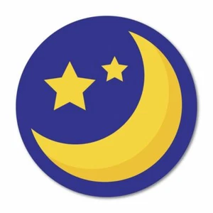 Moon Sticker Decal Vintage Waterproof Luggage World Luggage Travel - Picture 1 of 1