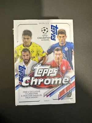 Paquete de 7 tarjetas Blaster Box 2020-21 Topps cromadas UEFA Champions League fútbol Foto 1 de 3