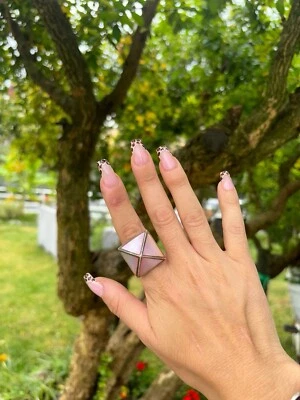 Anello In Argento 925 Madreperla Rosa  - Immagine 1 di 3