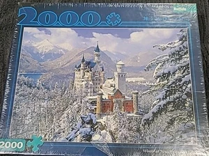 Winter At Neuschwanstein Castle, 2000 Pc Puzzle by Buffalo Games Sealed - Picture 1 of 7