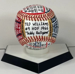 Ted Williams VCBC SuperStats LEGENDS OAL Baseball, Hand Painted, Boston Red Sox - Picture 1 of 11