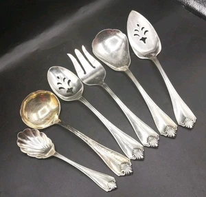 Vtg Oneida Silverplate King James 6 Piece Serving Set 1881 Rogers - Picture 1 of 22