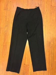 Pantalones plisados de lana para mujer Ralph Lauren vintage negros de lana talla 8 - Imagen 1 de 3