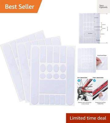Juego de pegatinas protectoras de vaina de bicicleta transparentes de 60 piezas para estilo duradero Foto 1 de 4