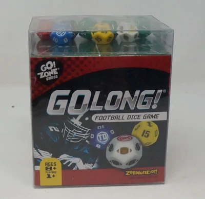 Go Long Football Dice Game Go! Zone Games Travel Ages 8+ New - Image 1 of 4