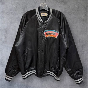 Vintage San Antonio Spurs Satin Jacke Chalk Line XL *LESEN - Bild 1 von 7