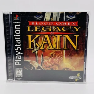 Blood Omen: Legacy of Kain (PS1, 1997) Etiqueta Negra CIB Completo con Tarjeta Reg - Imagen 1 de 8