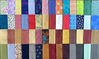 56 FLORAL Calico Tonal Novelty Fat Eighth Running 8th Quilt Fabric Scrap Lot - Image 1 of 4